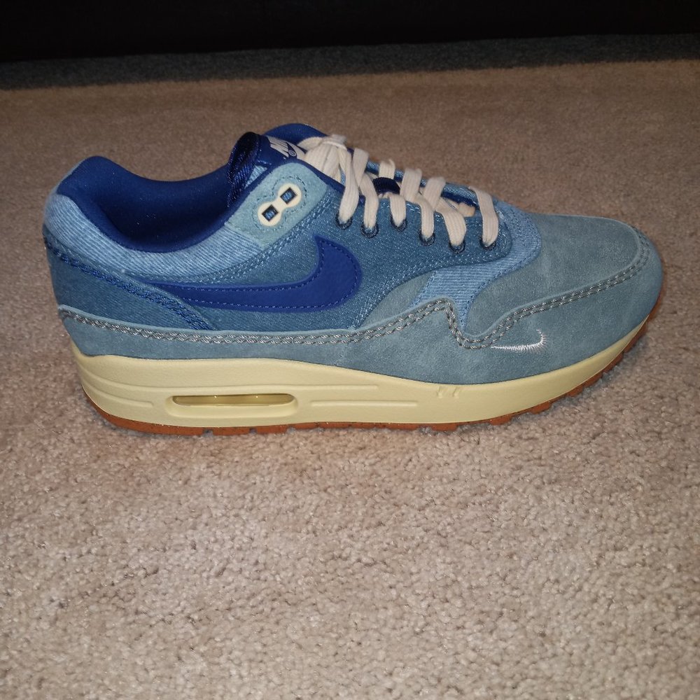 Nike Air Max 1 Dirty Denim Mineral Blue Deep Royal  Men's size 8 NWOB DV3050-300